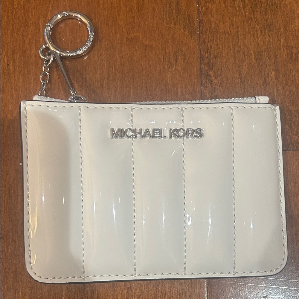 Michael Kors White Keychain Card Holder (NWT)